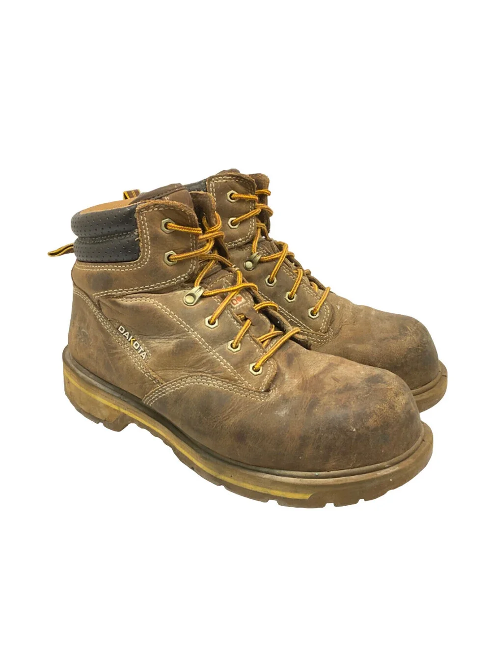 Dakota Men's 6'' Quad Comfort Steel Toe Comp. Plate Work Boots 6114 Brown 11W